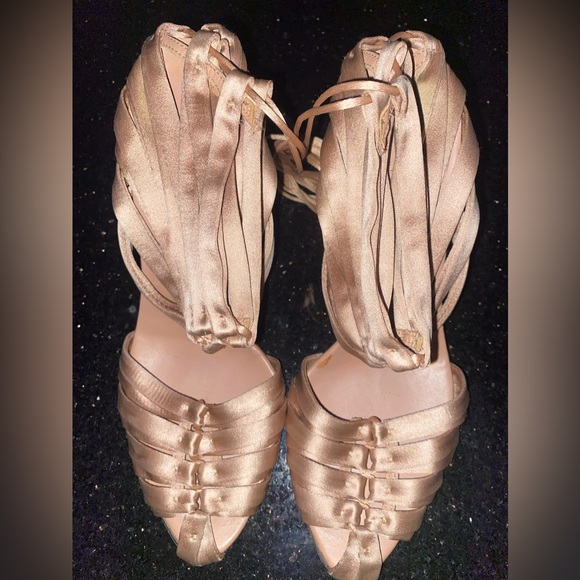 Tom Ford for Gucci satin strappy bamboo heels sz. 37.5C - Picture 12 of 16